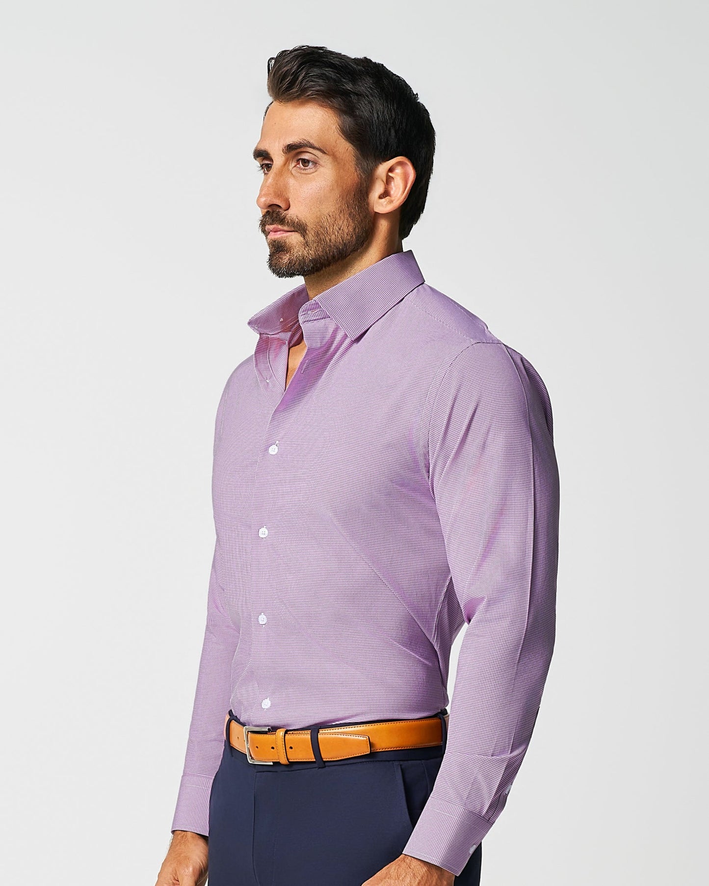 State & Liberty "The Ryan" Dark Purple Micro Check