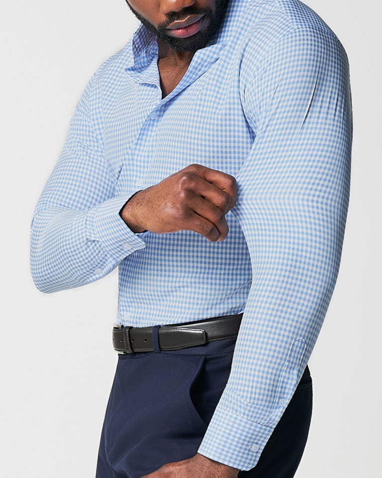 State & Liberty "The Mills" Light Blue Gingham