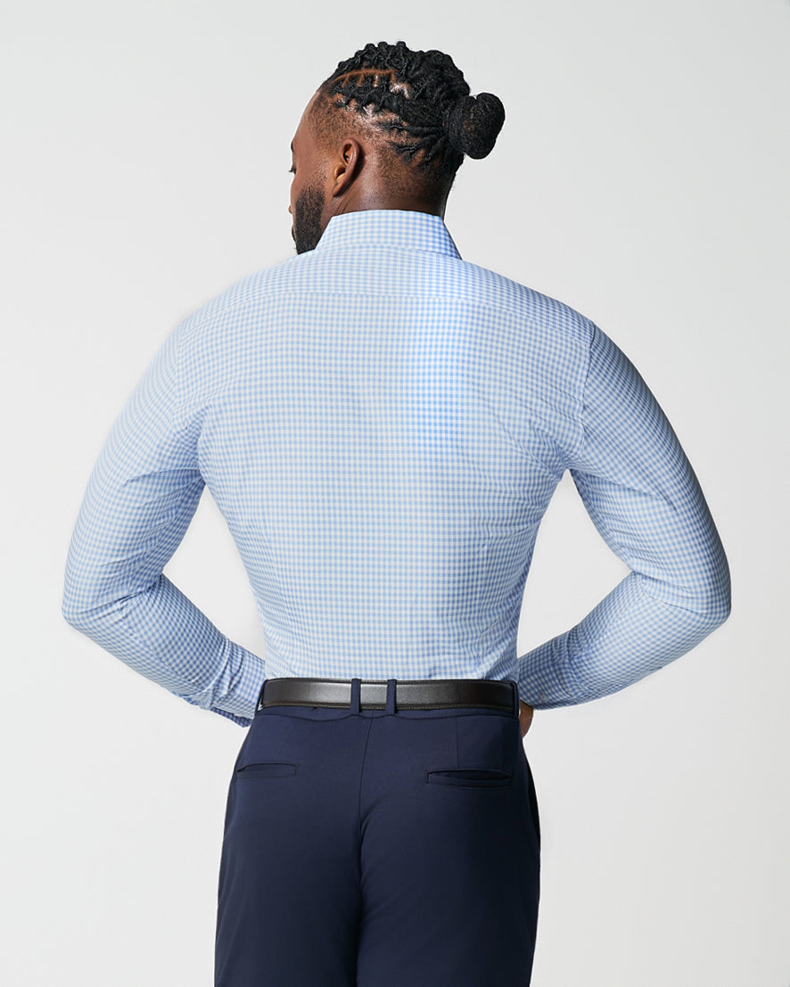 State & Liberty "The Mills" Light Blue Gingham