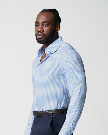 State & Liberty "The Mills" Light Blue Gingham