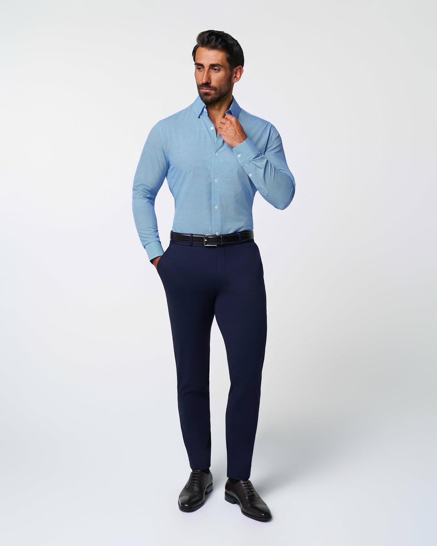 State & Liberty "The Meram" Blue Windowpane