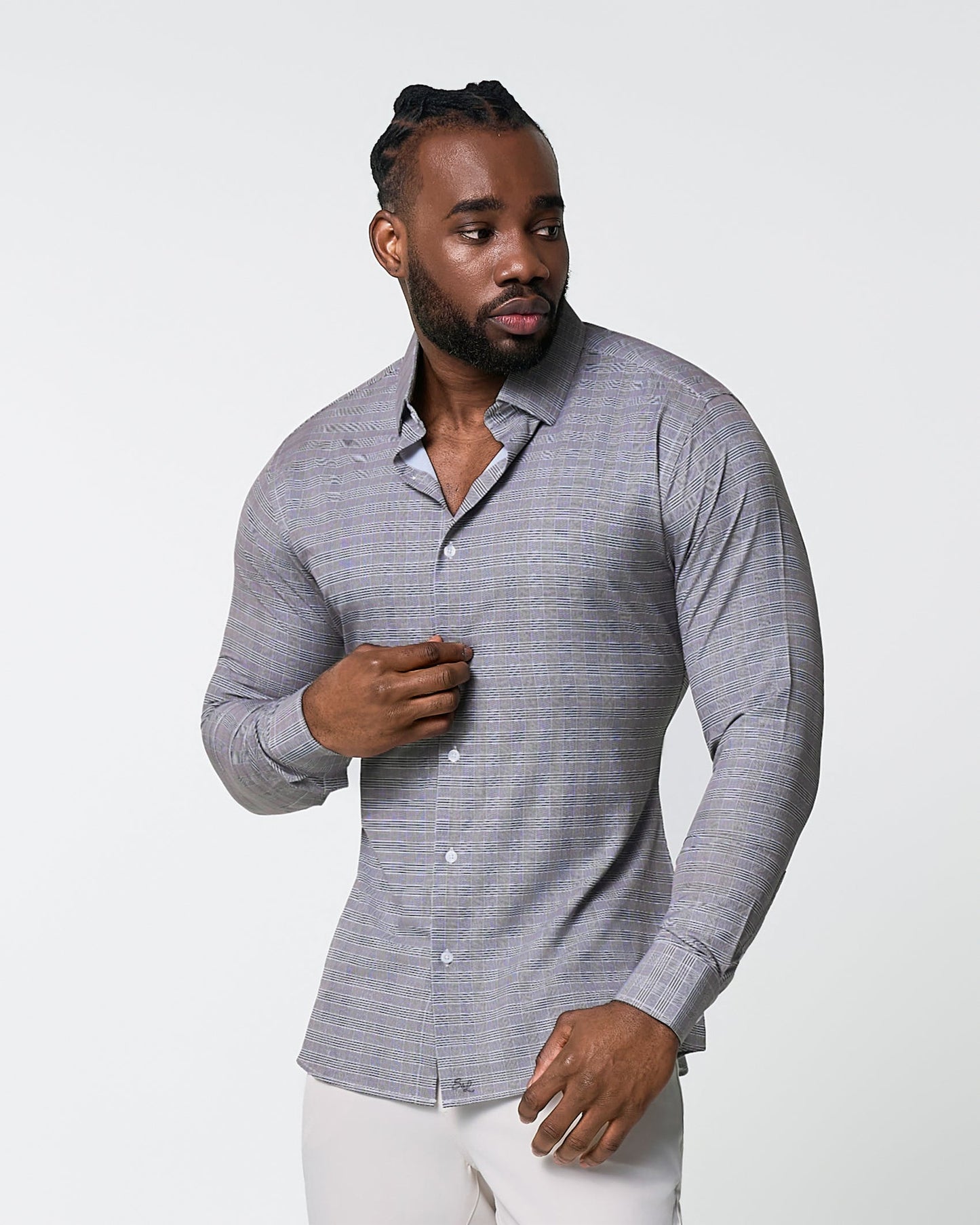 State & Liberty "The Gunnar" Grey and Black Plaid