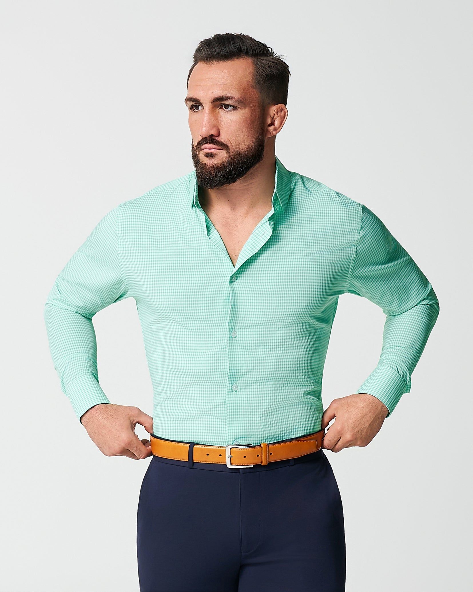 State & Liberty "The Charley" Mint Green Gingham