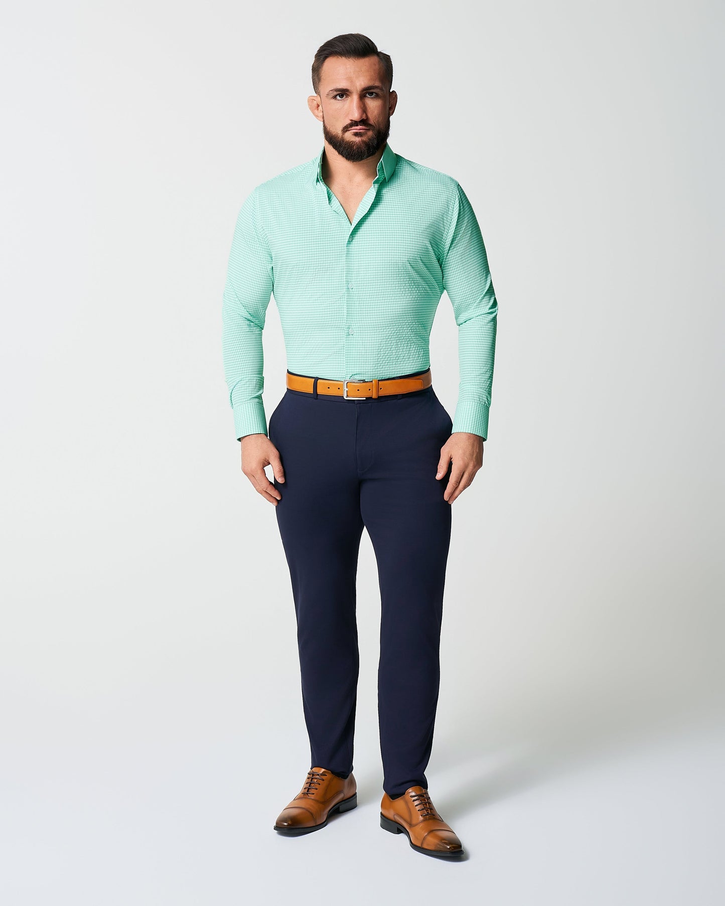 State & Liberty "The Charley" Mint Green Gingham