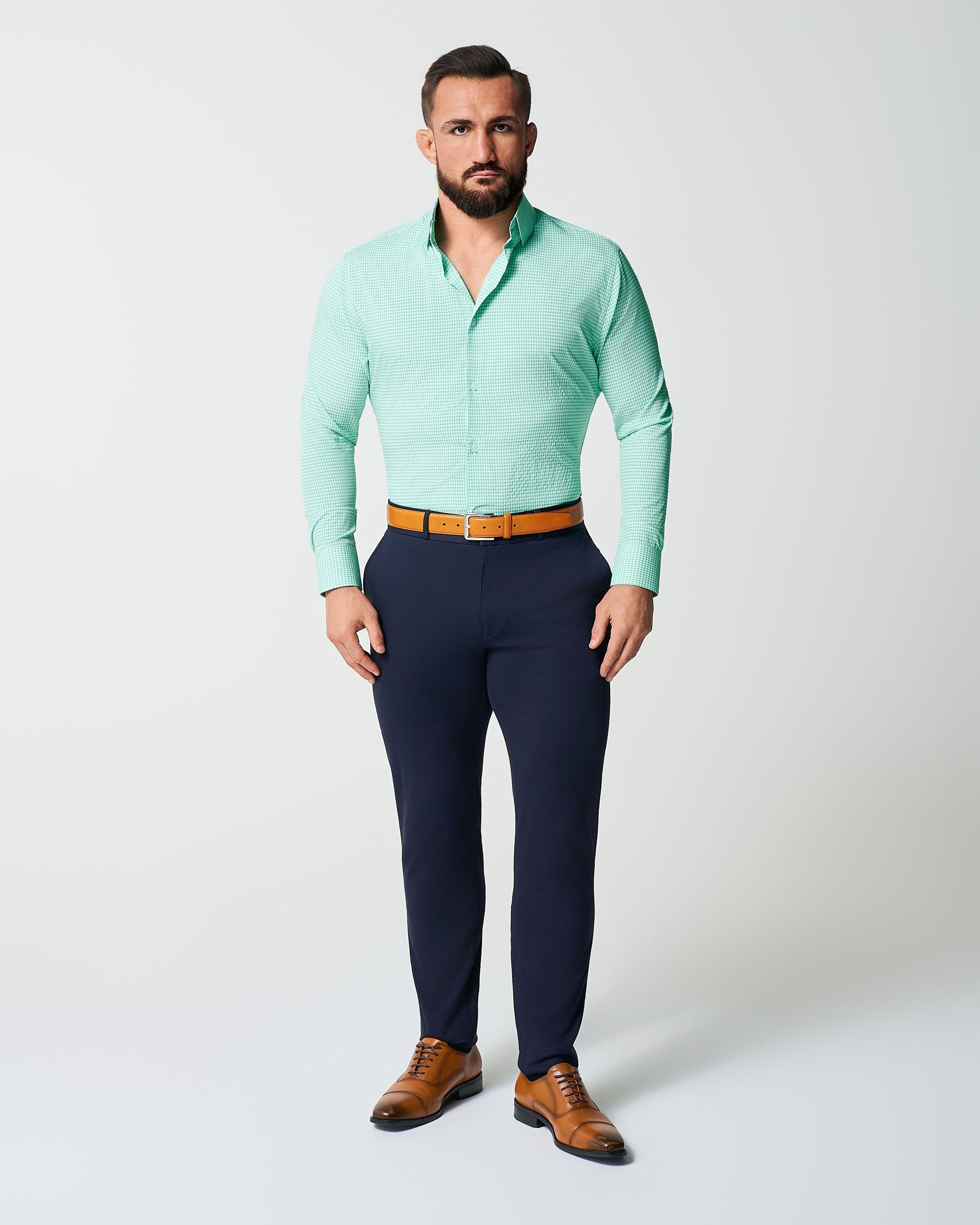 State & Liberty "The Charley" Mint Green Gingham
