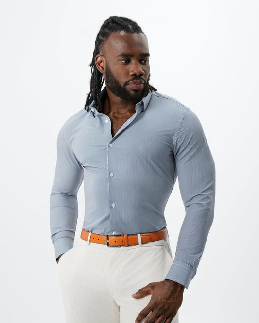 State & Liberty "The Hugo" Navy Pinstripe