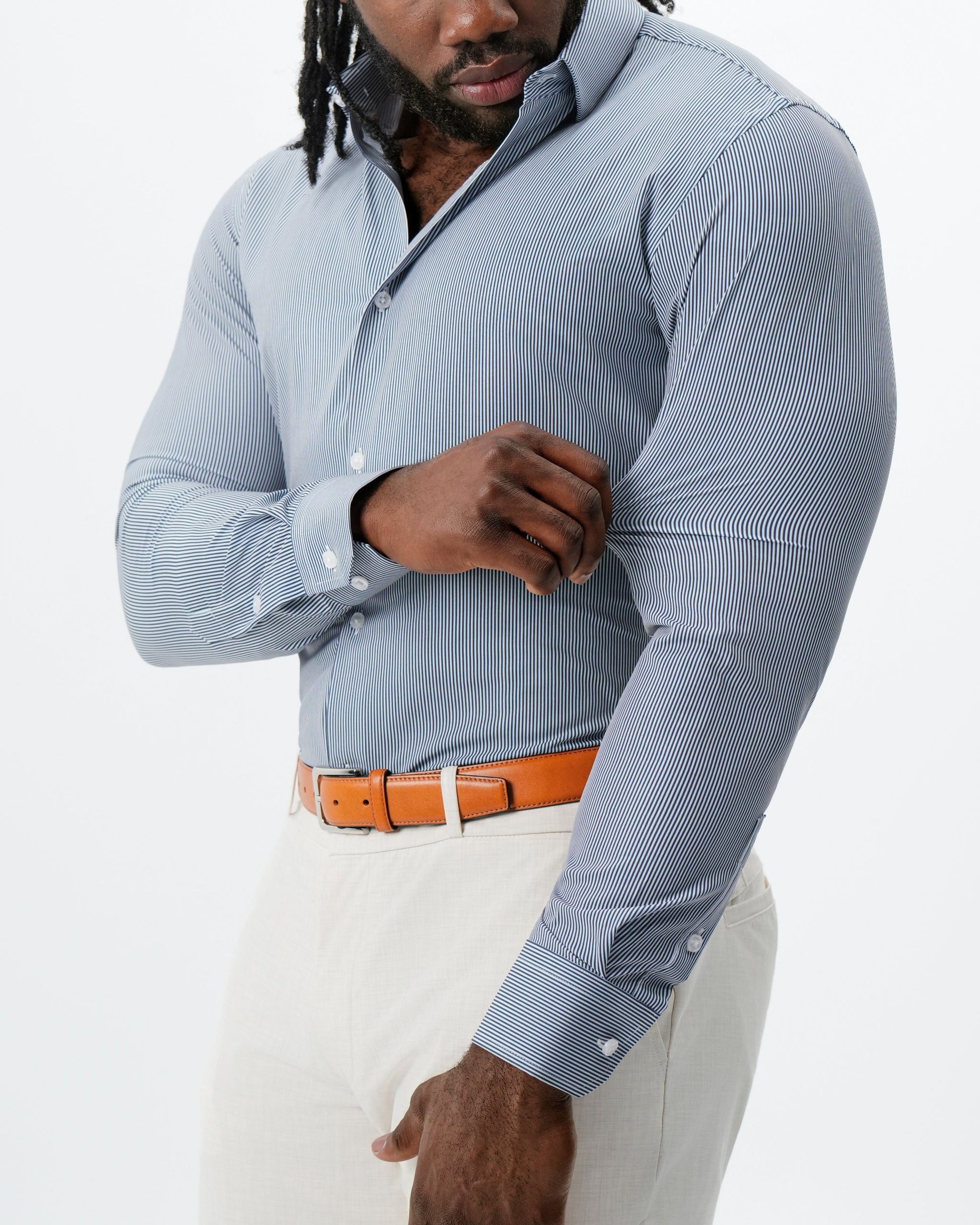 State & Liberty "The Hugo" Navy Pinstripe