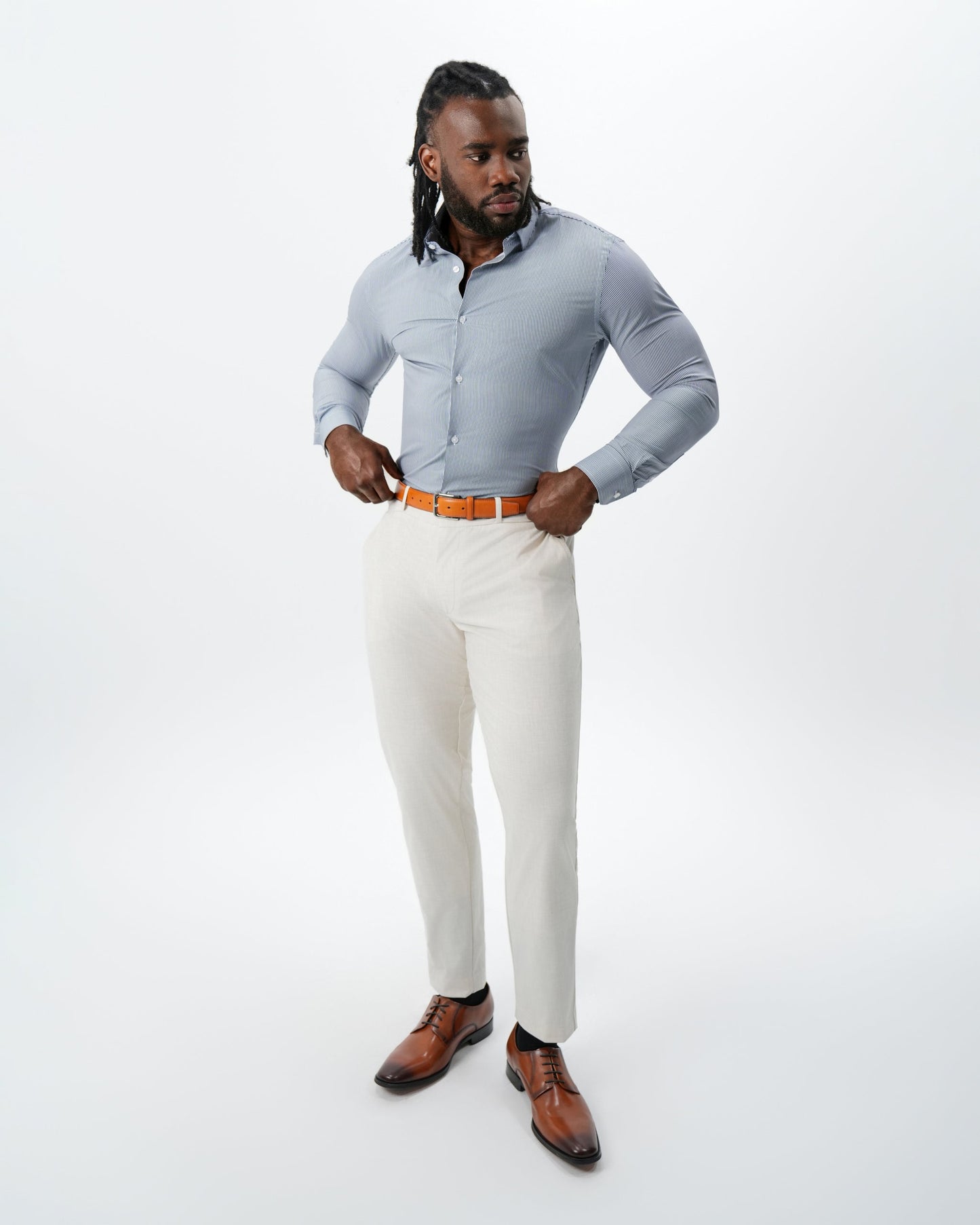 State & Liberty "The Hugo" Navy Pinstripe