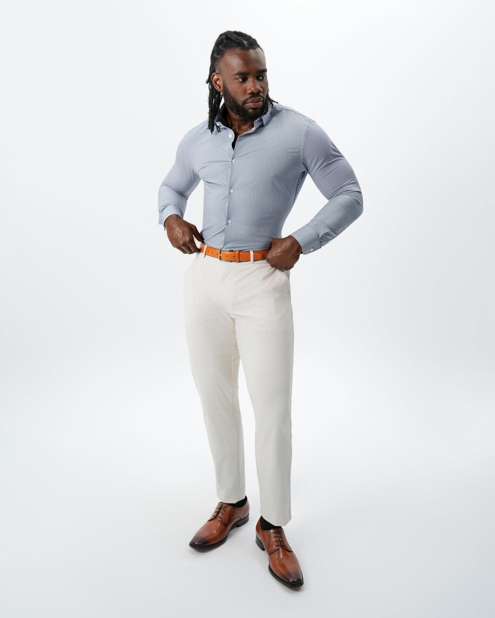State & Liberty "The Hugo" Navy Pinstripe