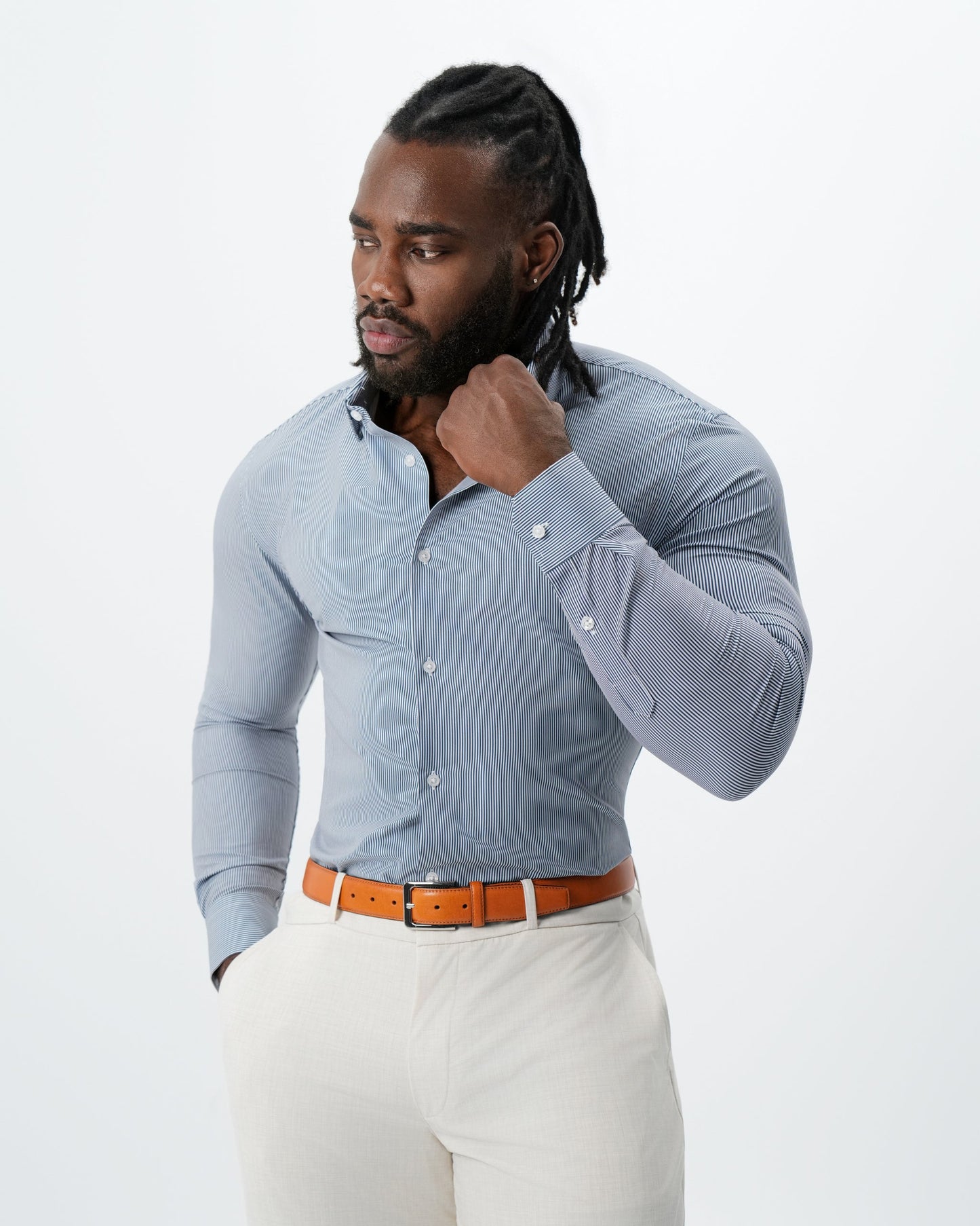 State & Liberty "The Hugo" Navy Pinstripe