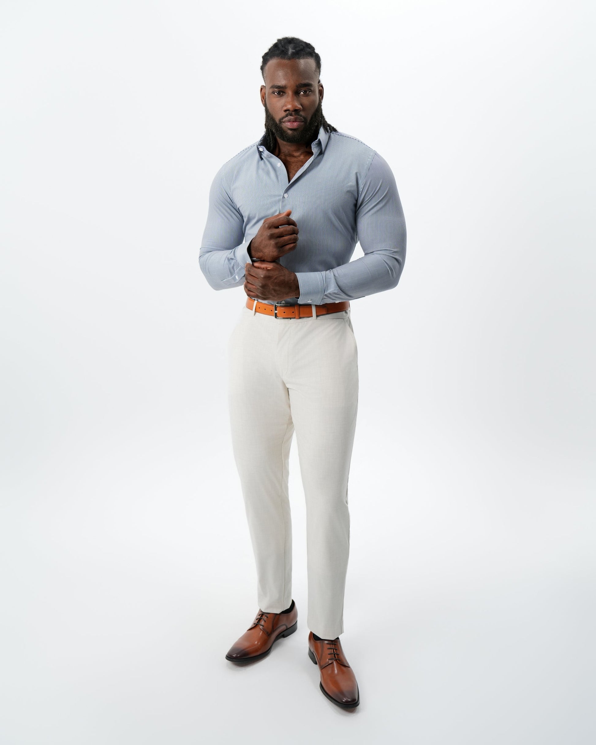 State & Liberty "The Hugo" Navy Pinstripe