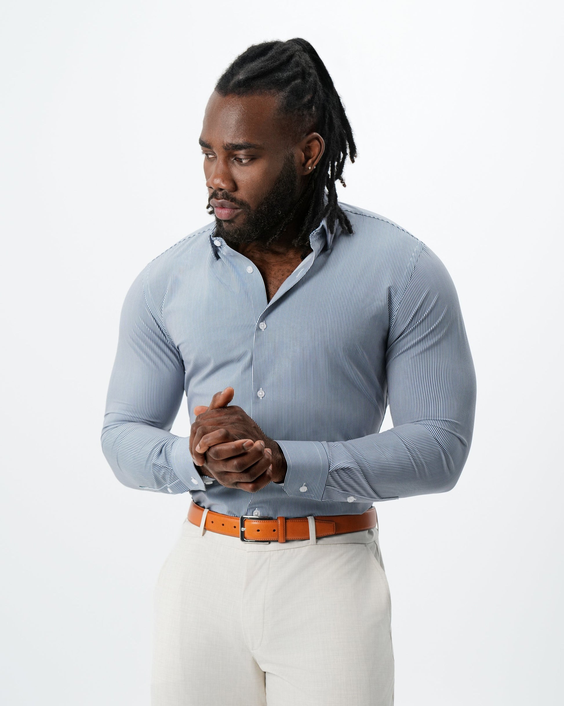State & Liberty "The Hugo" Navy Pinstripe