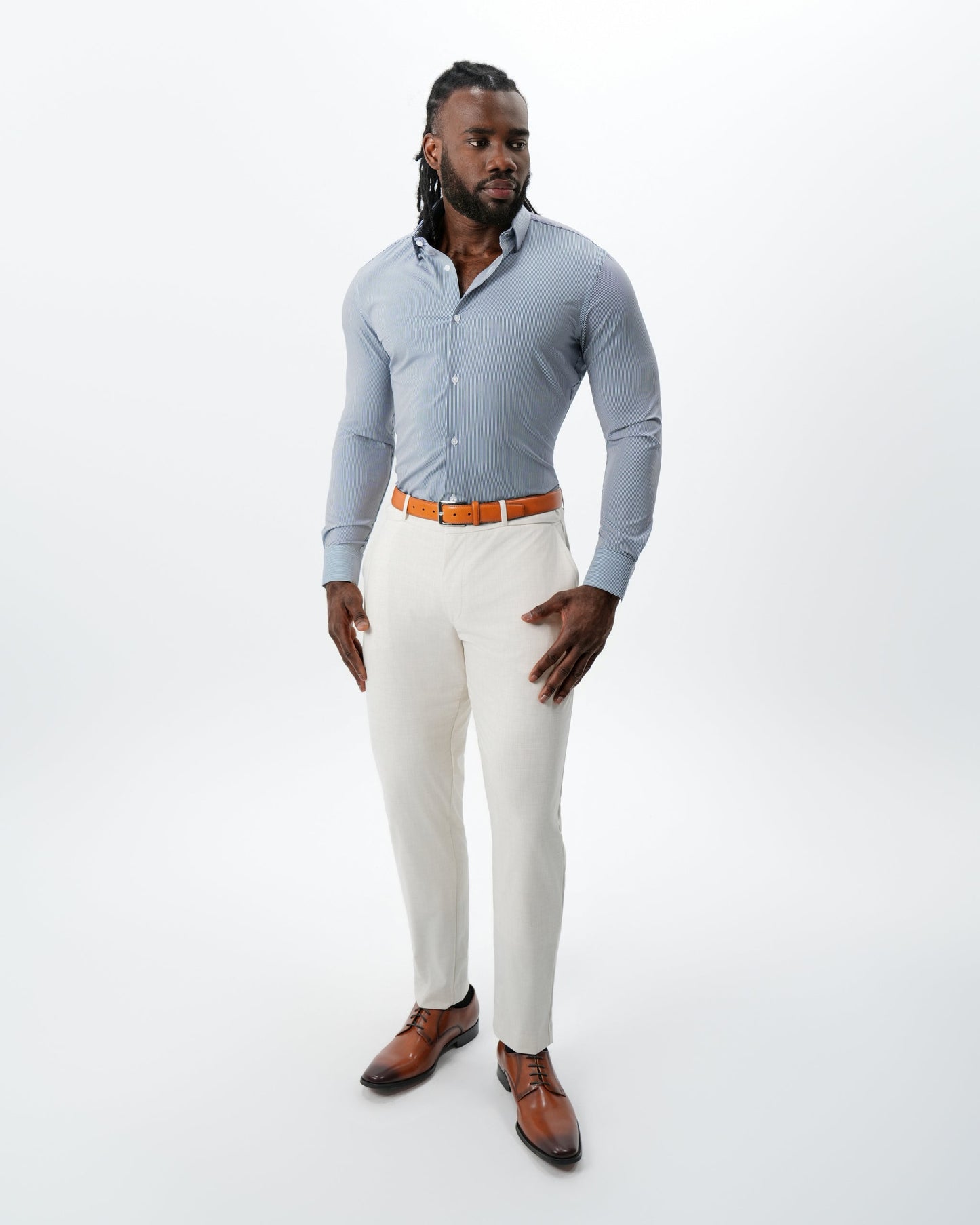 State & Liberty "The Hugo" Navy Pinstripe