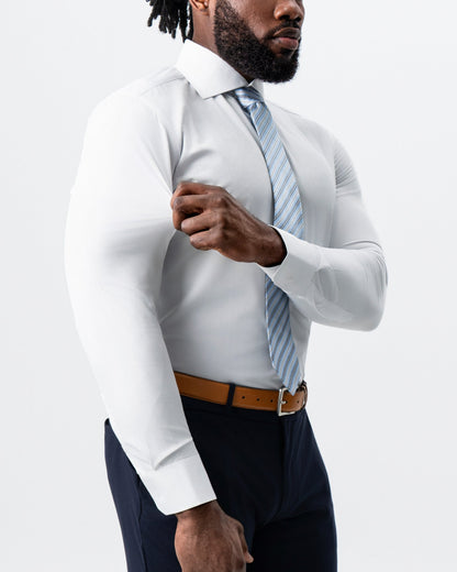 State & Liberty "The Springer" Solid White - Spread Collar