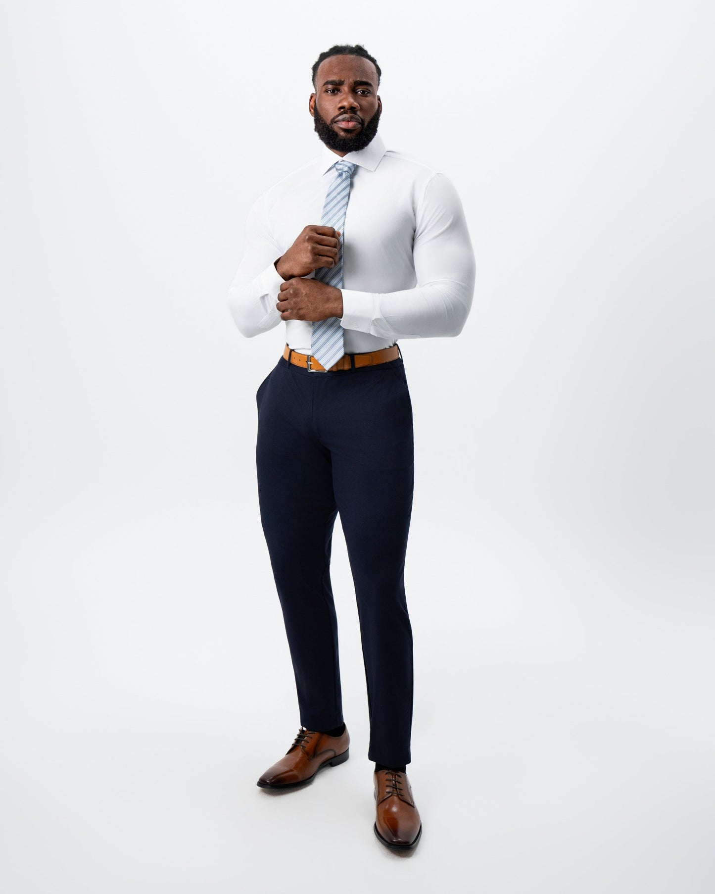 State & Liberty "The Springer" Solid White - Spread Collar