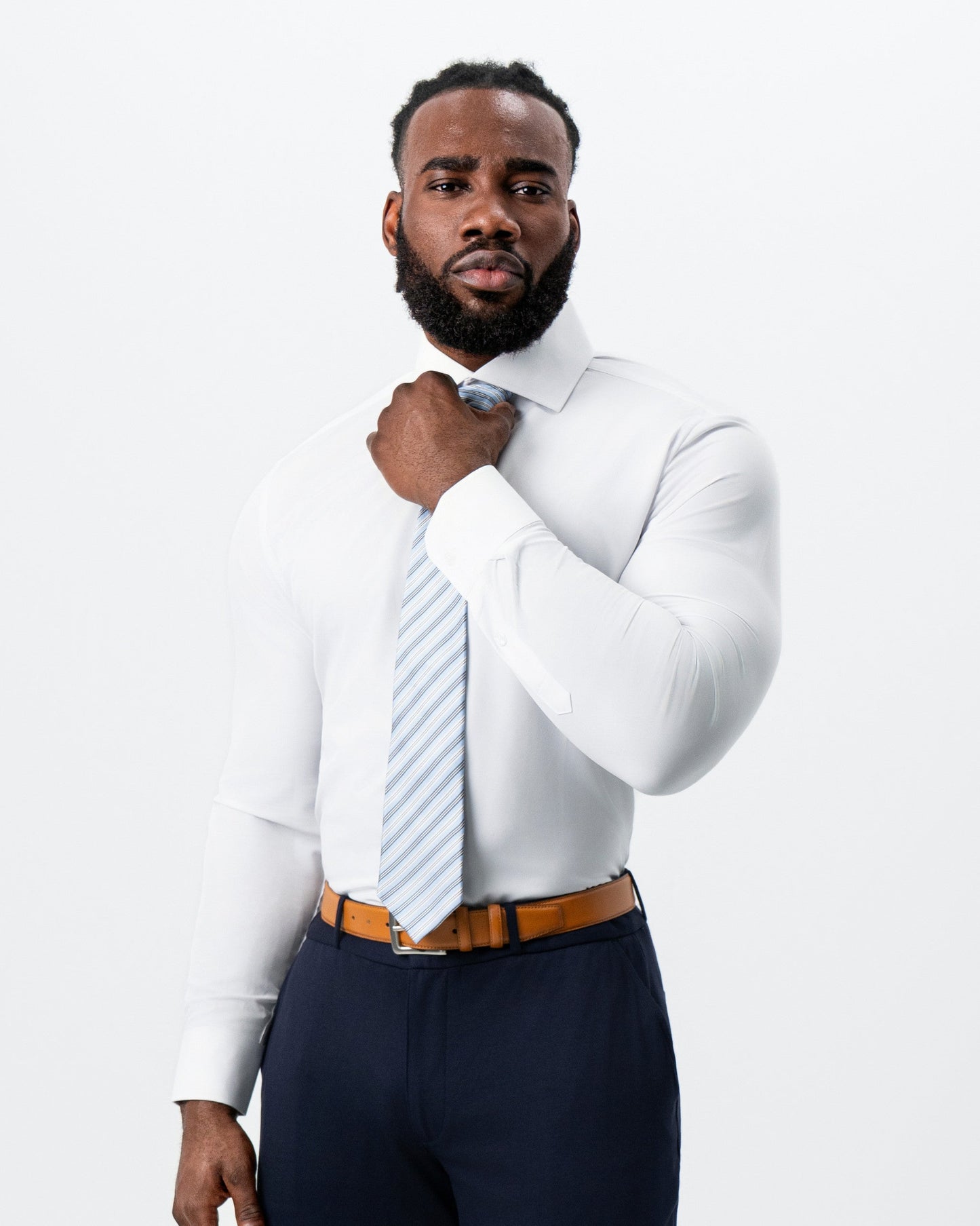 State & Liberty "The Springer" Solid White - Spread Collar