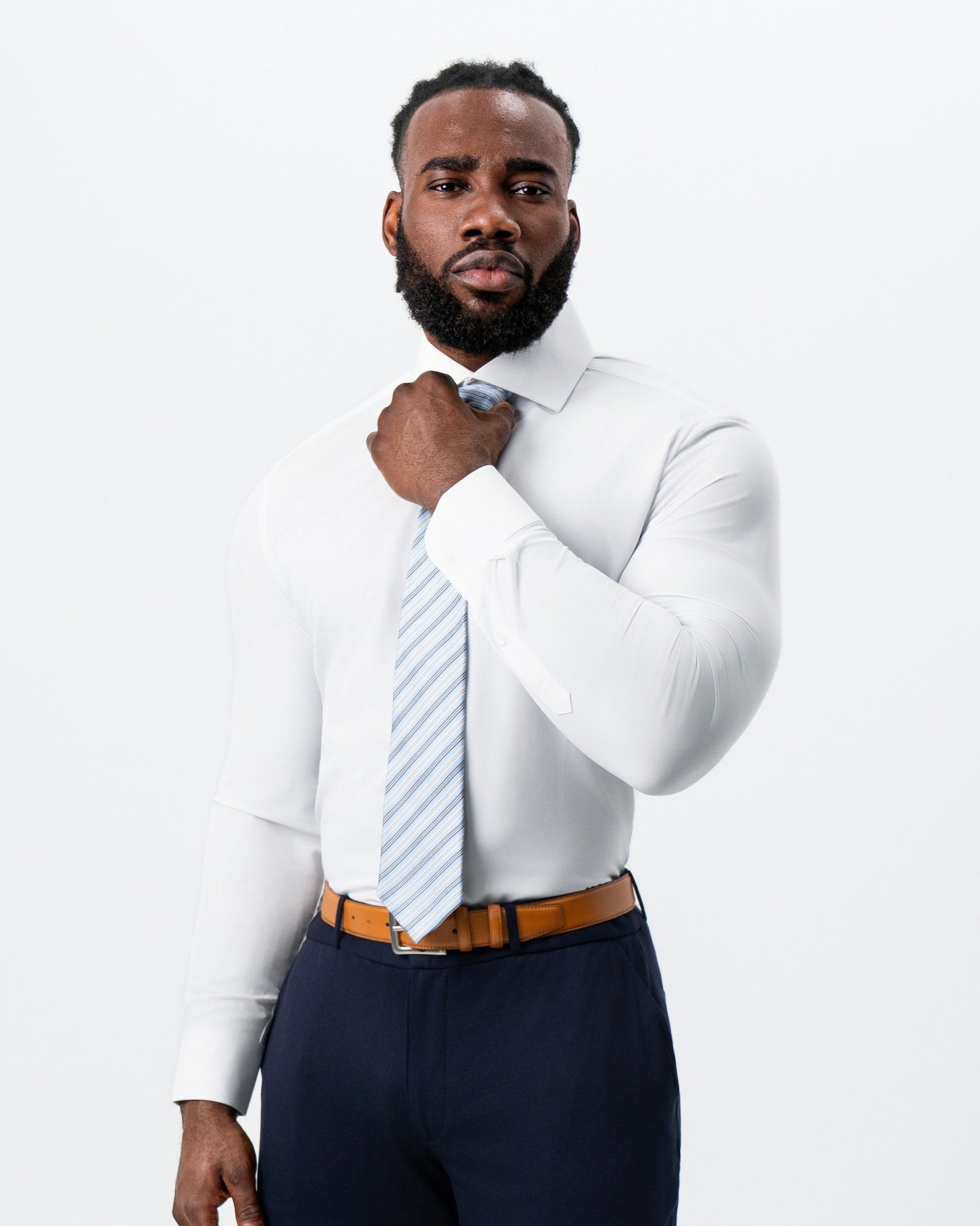 State & Liberty "The Springer" Solid White - Spread Collar