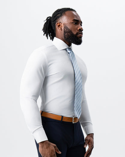 State & Liberty "The Springer" Solid White - Spread Collar