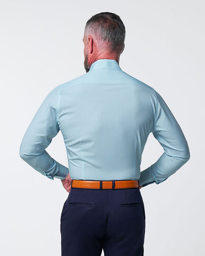 State & Liberty "The Atlas" Mint, Blue & White Mini Check