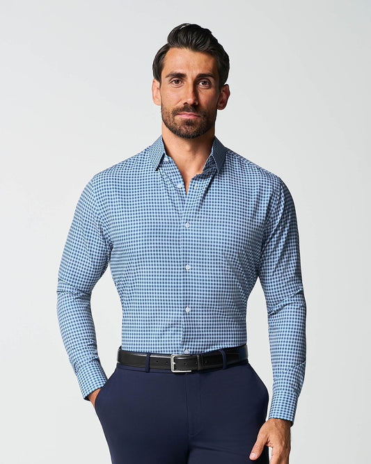 State & Liberty "The Brooklyn" Navy & Light Blue Gingham