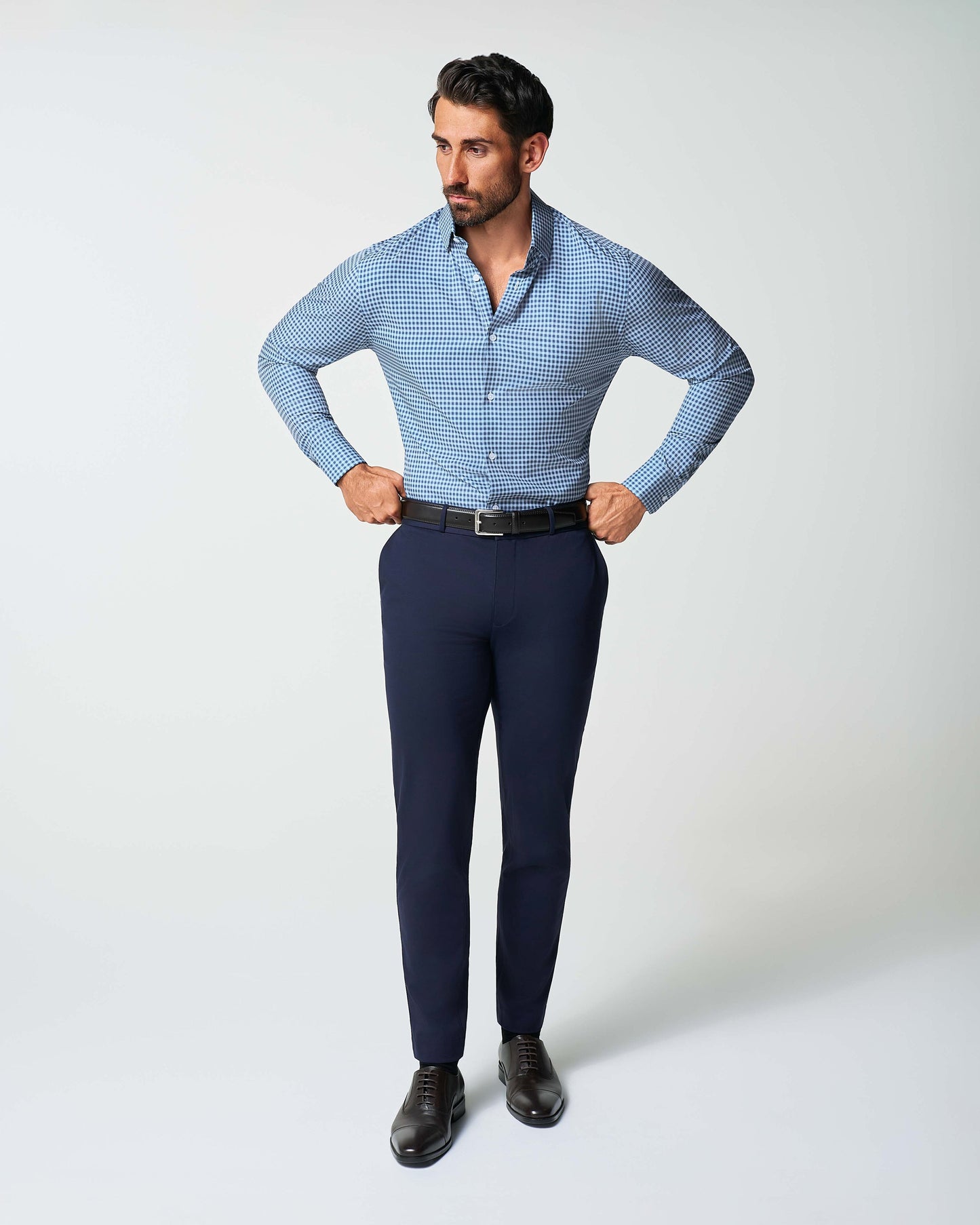 State & Liberty "The Brooklyn" Navy & Light Blue Gingham