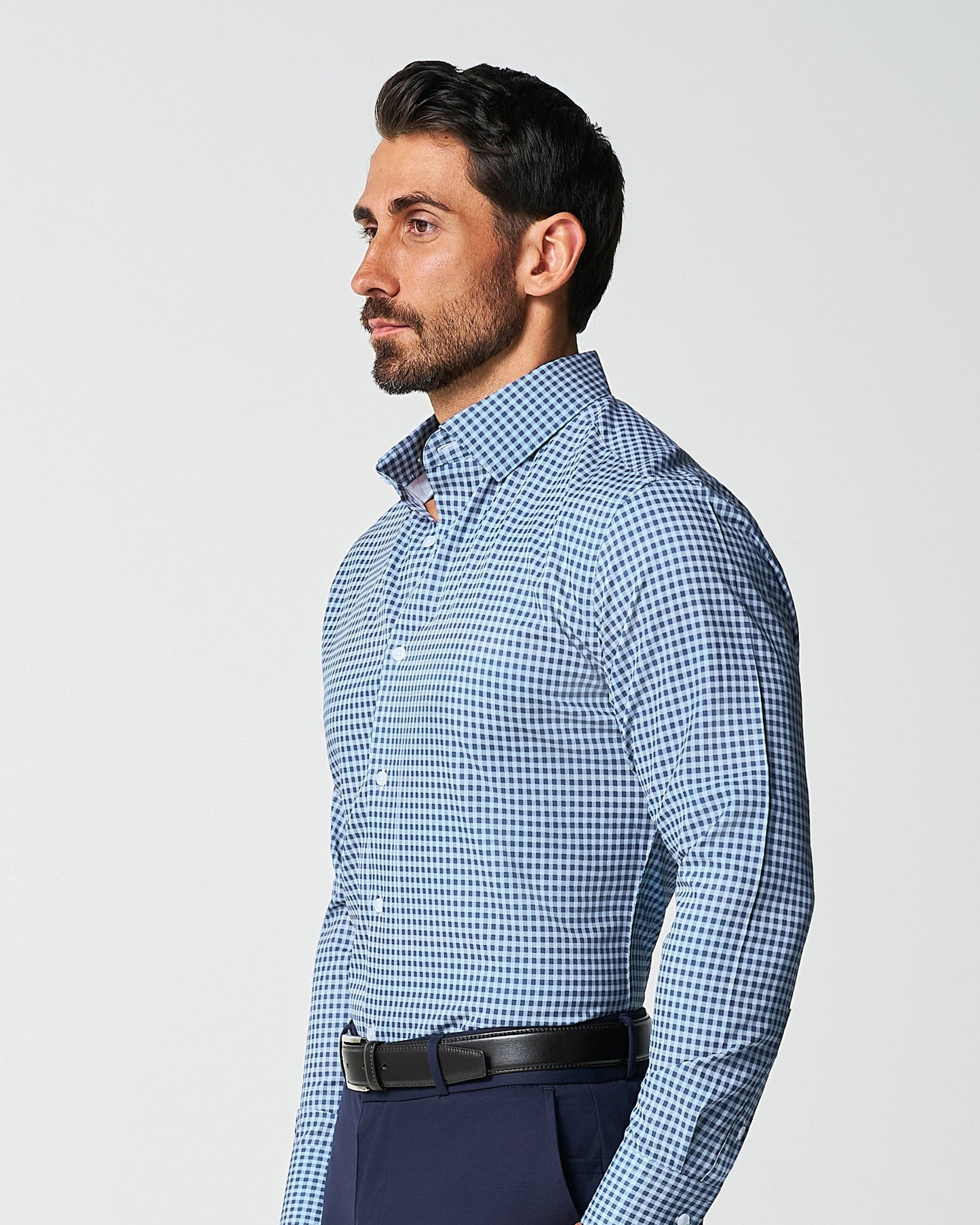 State & Liberty "The Brooklyn" Navy & Light Blue Gingham