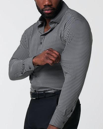 State & Liberty "The Bryson" Dark Grey and Black Gingham