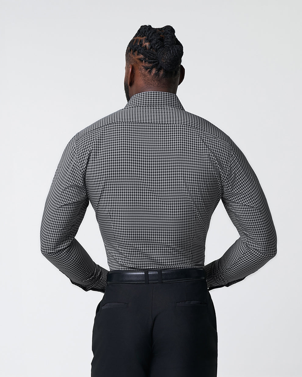 State & Liberty "The Bryson" Dark Grey and Black Gingham