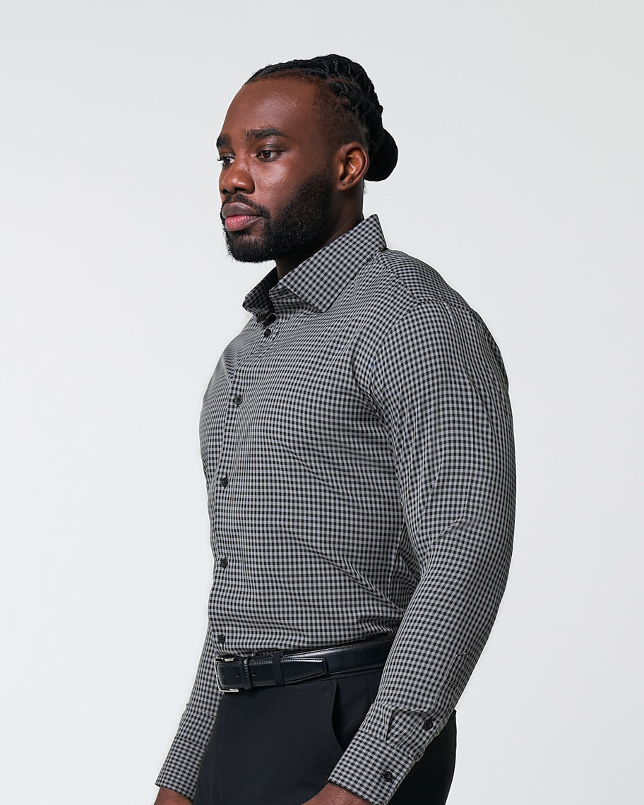 State & Liberty "The Bryson" Dark Grey and Black Gingham