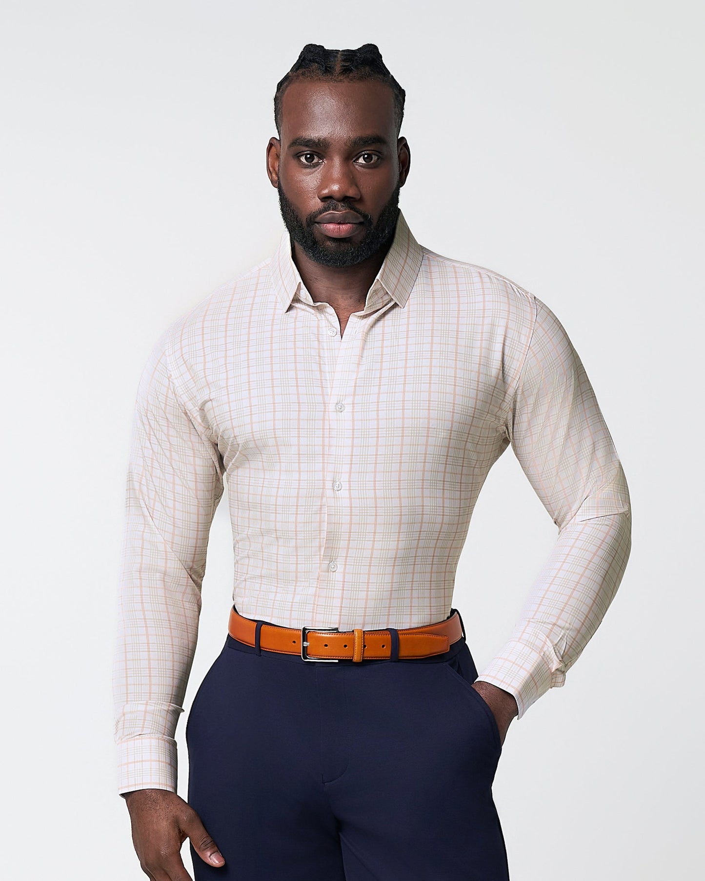State & Liberty "The Carl" Orange, Yellow, & White Plaid