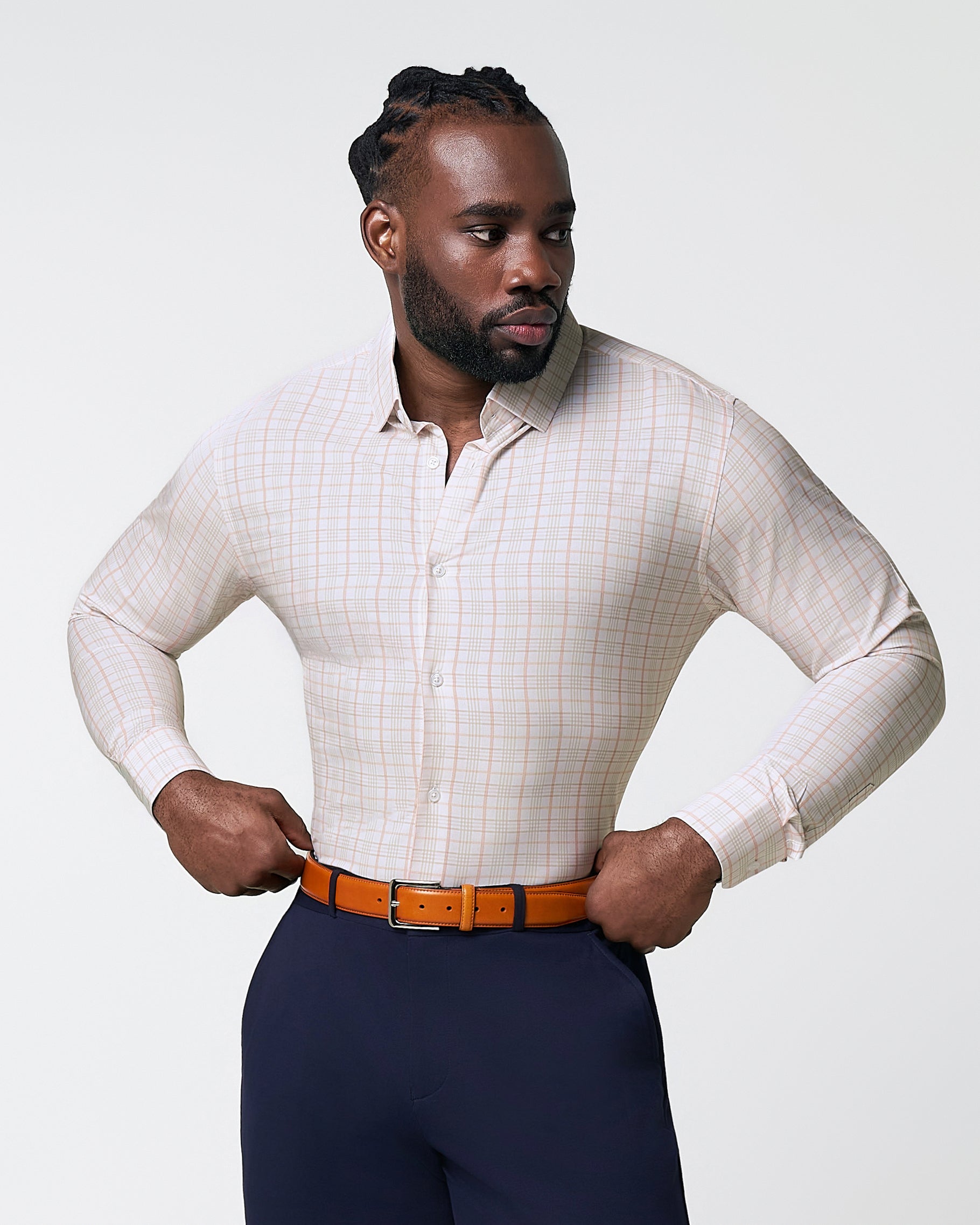 State & Liberty "The Carl" Orange, Yellow, & White Plaid