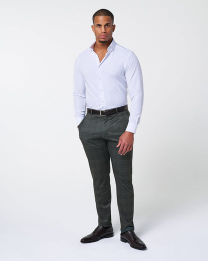 State & Liberty Athletic Fit Stretch Suit - Charcoal Plaid