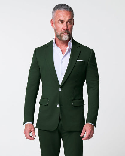 State & Liberty Athletic Fit Stretch Suit - Solid Pine