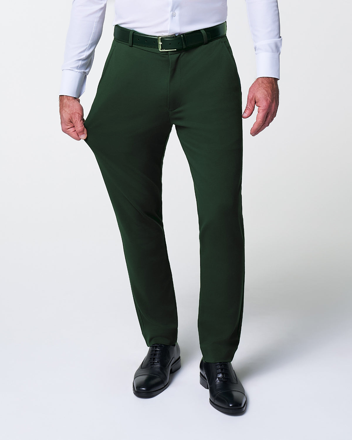 State & Liberty Athletic Fit Stretch Suit - Solid Pine