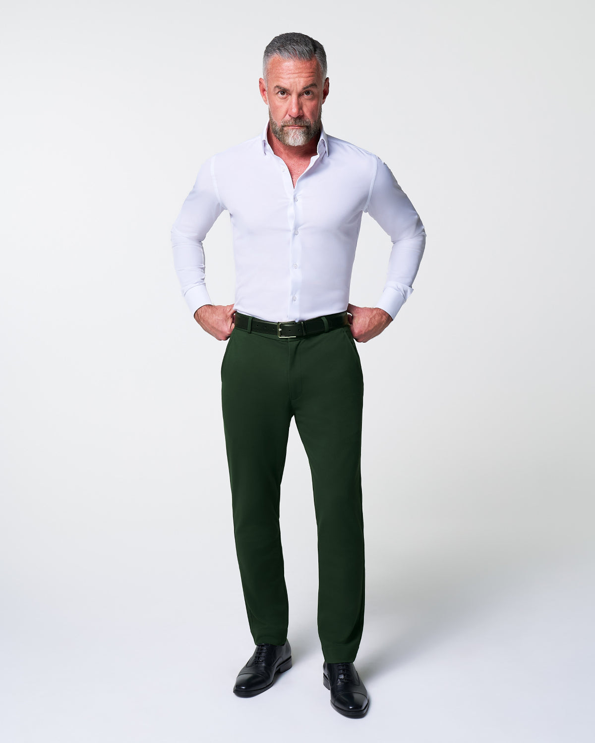 State & Liberty Athletic Fit Stretch Suit - Solid Pine