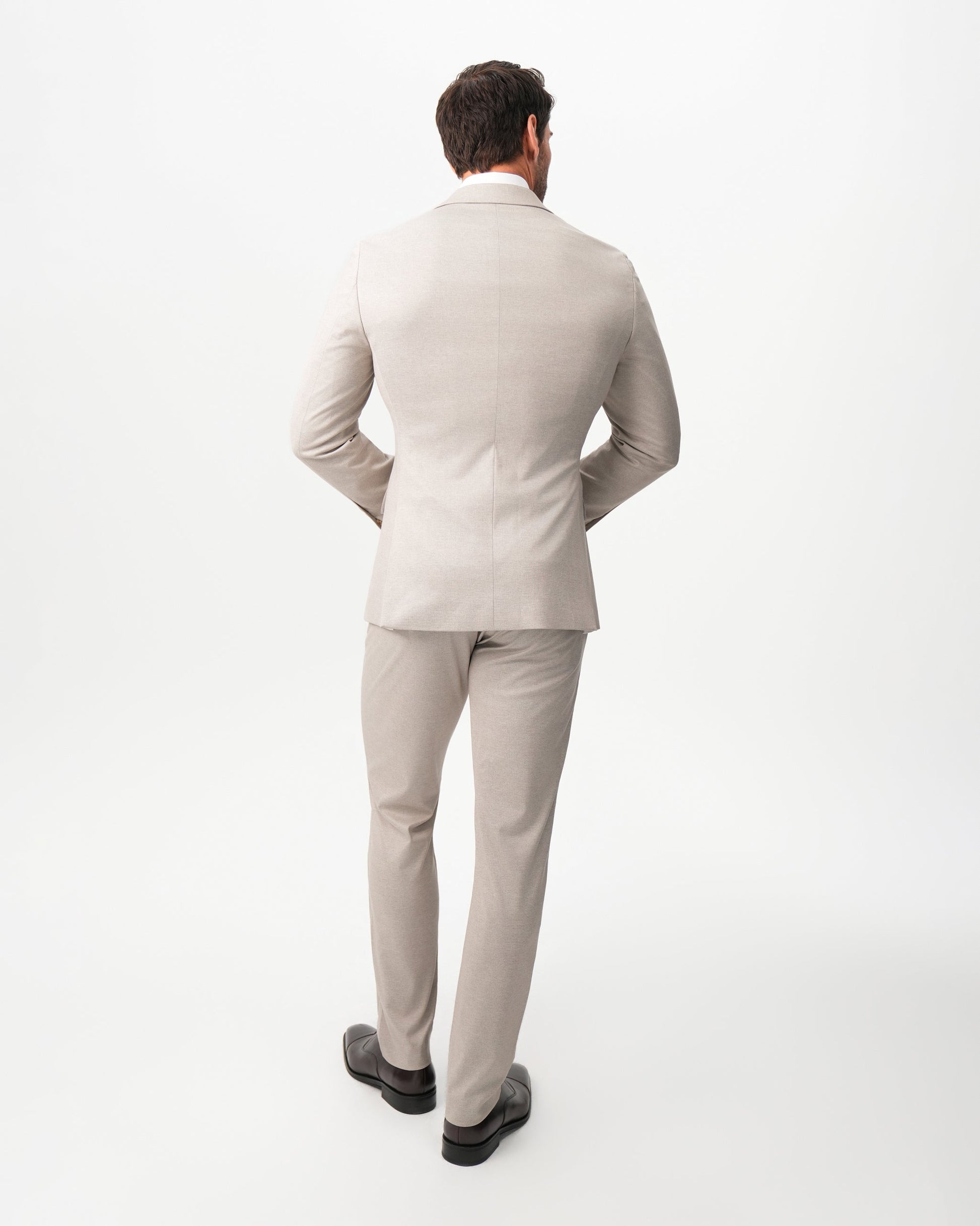 State & Liberty Athletic Fit Stretch Suit - Solid Tan