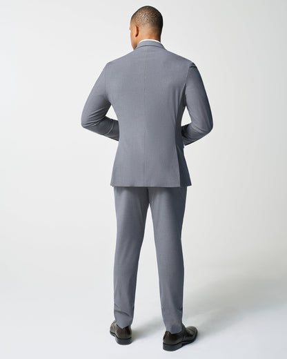 State & Liberty Athletic Fit Stretch Suit - Lightweight Heathered Smoked Grey