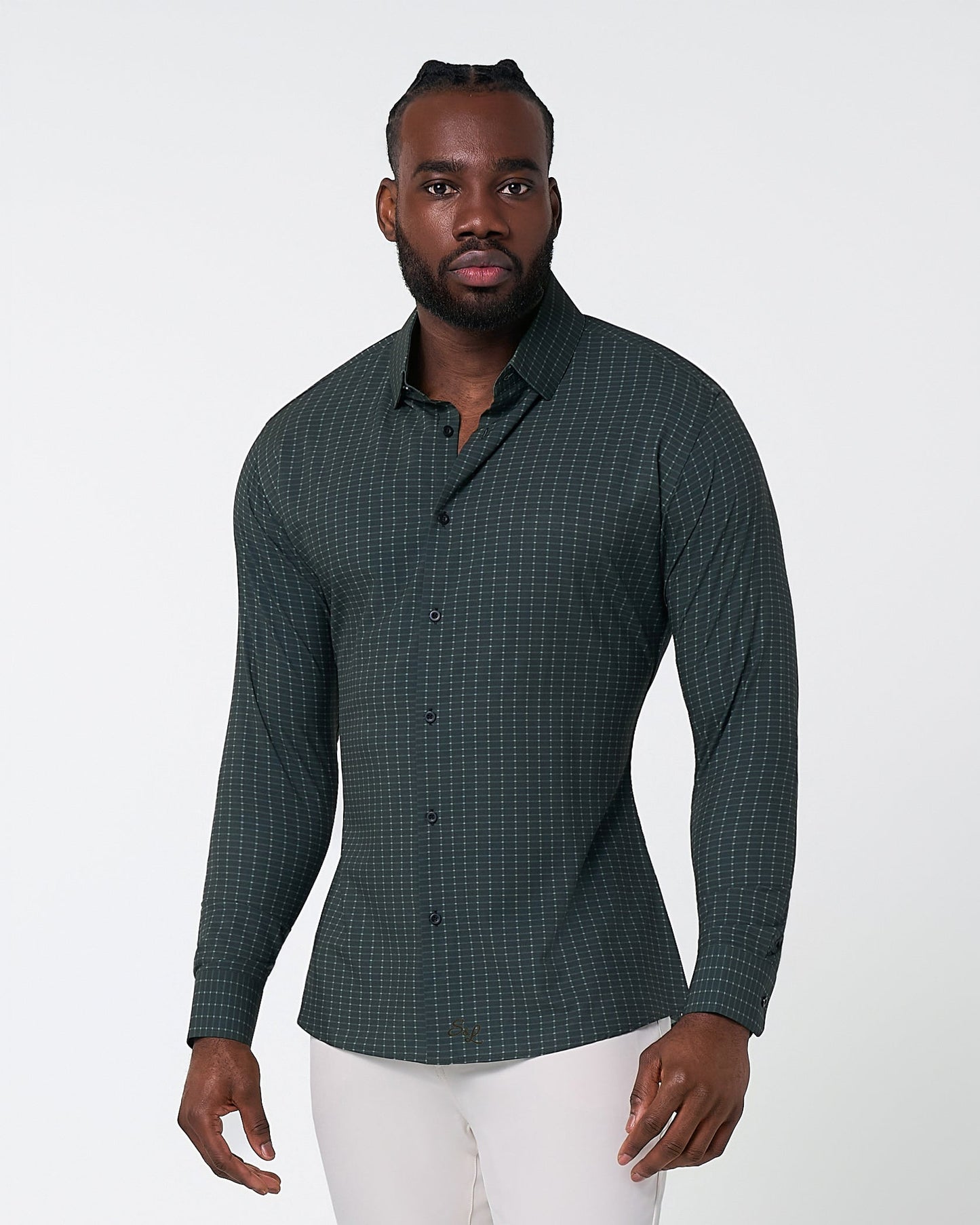 State & Liberty "The Colby" Dark Green & Mint Windowpane