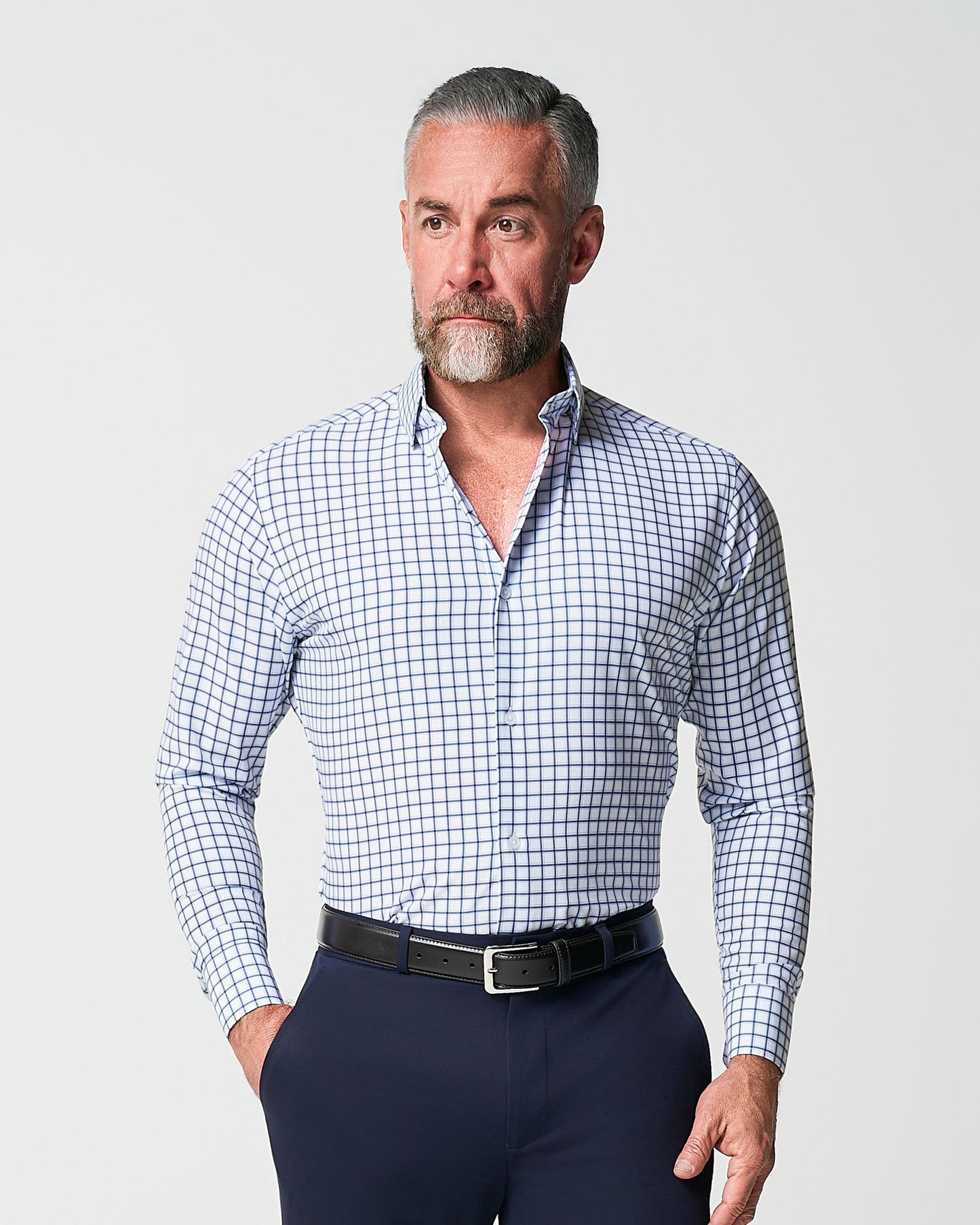 State & Liberty "The Elias" Light Navy Windowpane