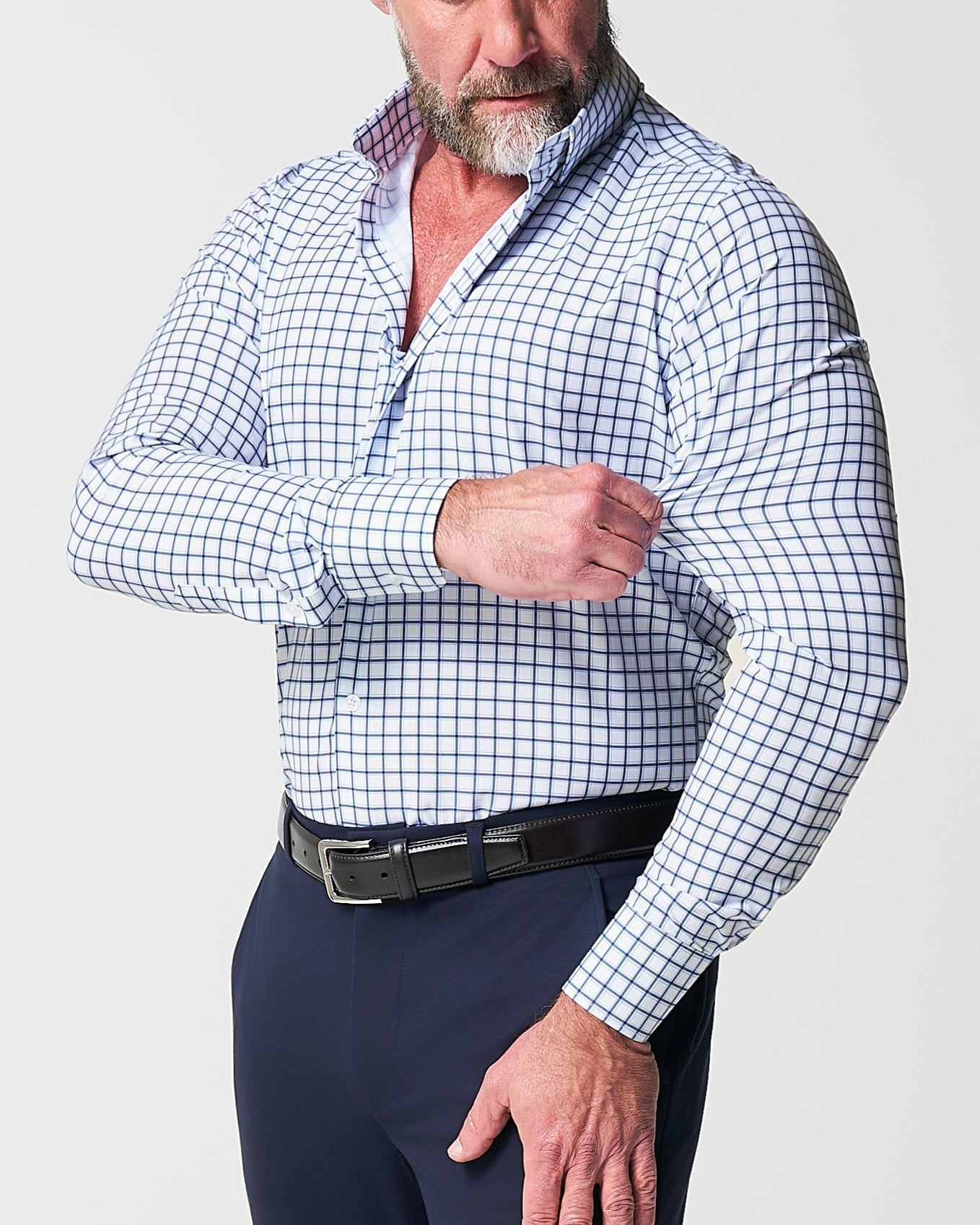 State & Liberty "The Elias" Light Navy Windowpane