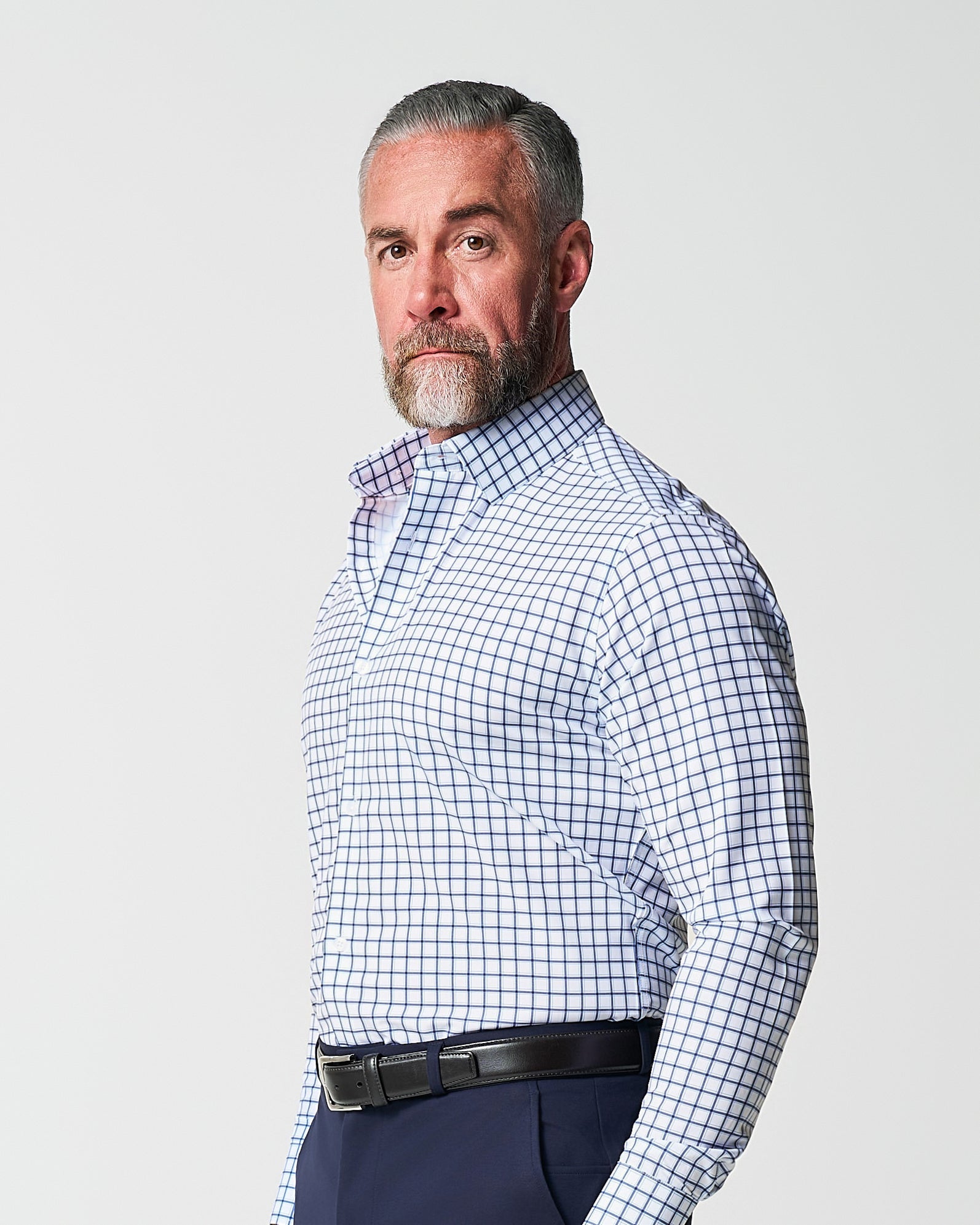 State & Liberty "The Elias" Light Navy Windowpane