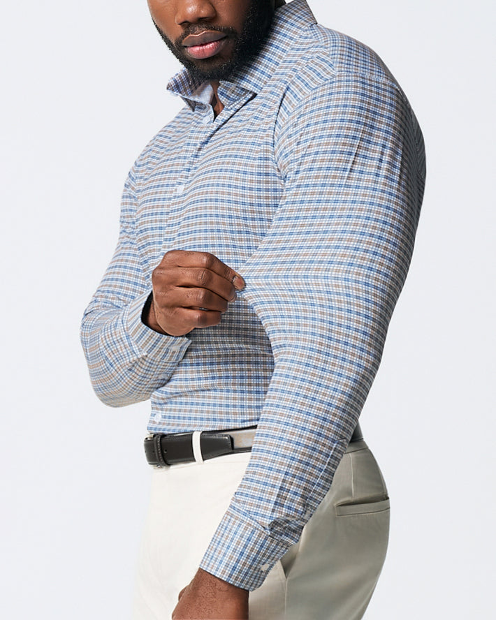State & Liberty "The Fitz" Brown & Navy Plaid