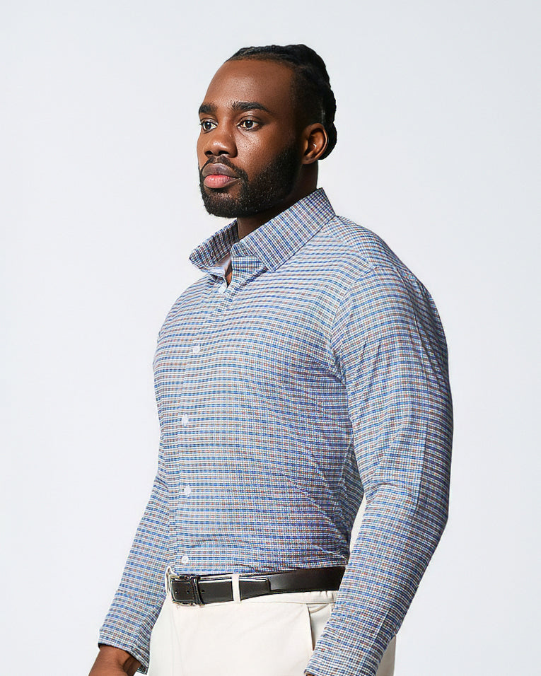 State & Liberty "The Fitz" Brown & Navy Plaid