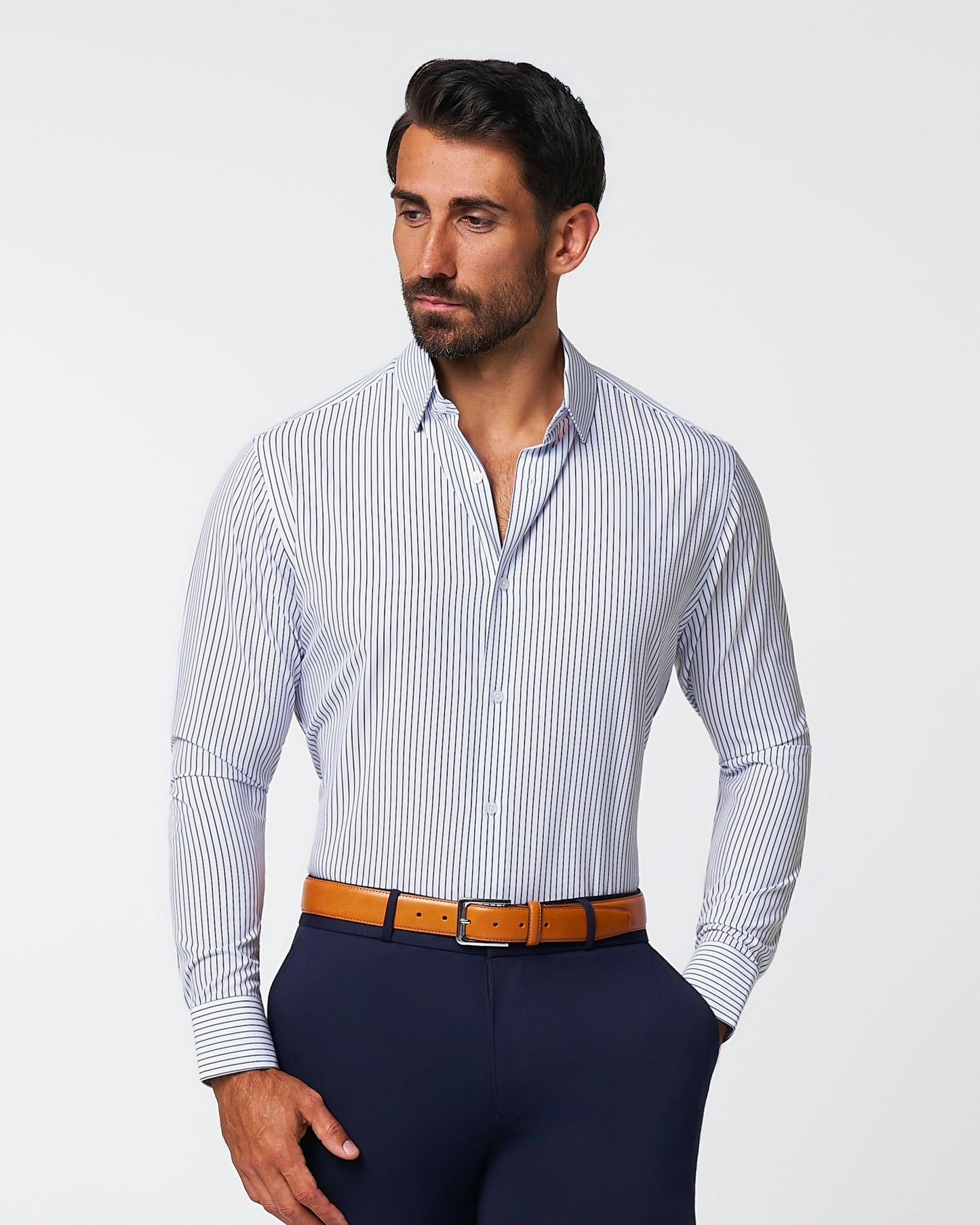 State & Liberty "The Hutton" Navy Pinstripe