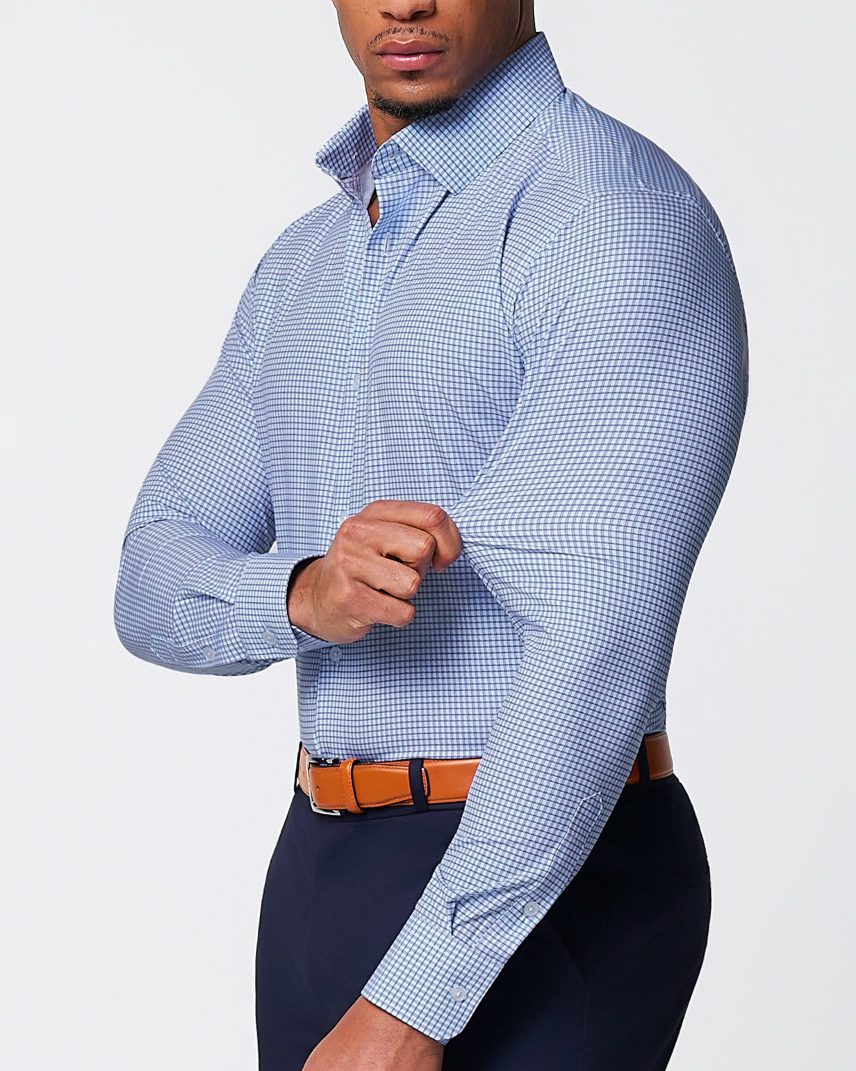 State & Liberty "The Keystone" Pink & Navy Windowpane