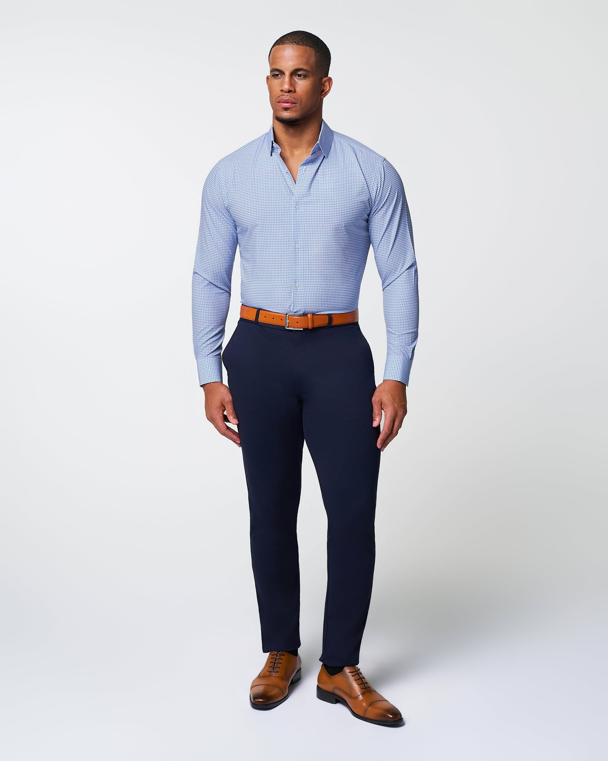 State & Liberty "The Keystone" Pink & Navy Windowpane
