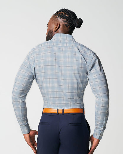 State & Liberty "The Mello" Light Blue & Grey Multi Plaid