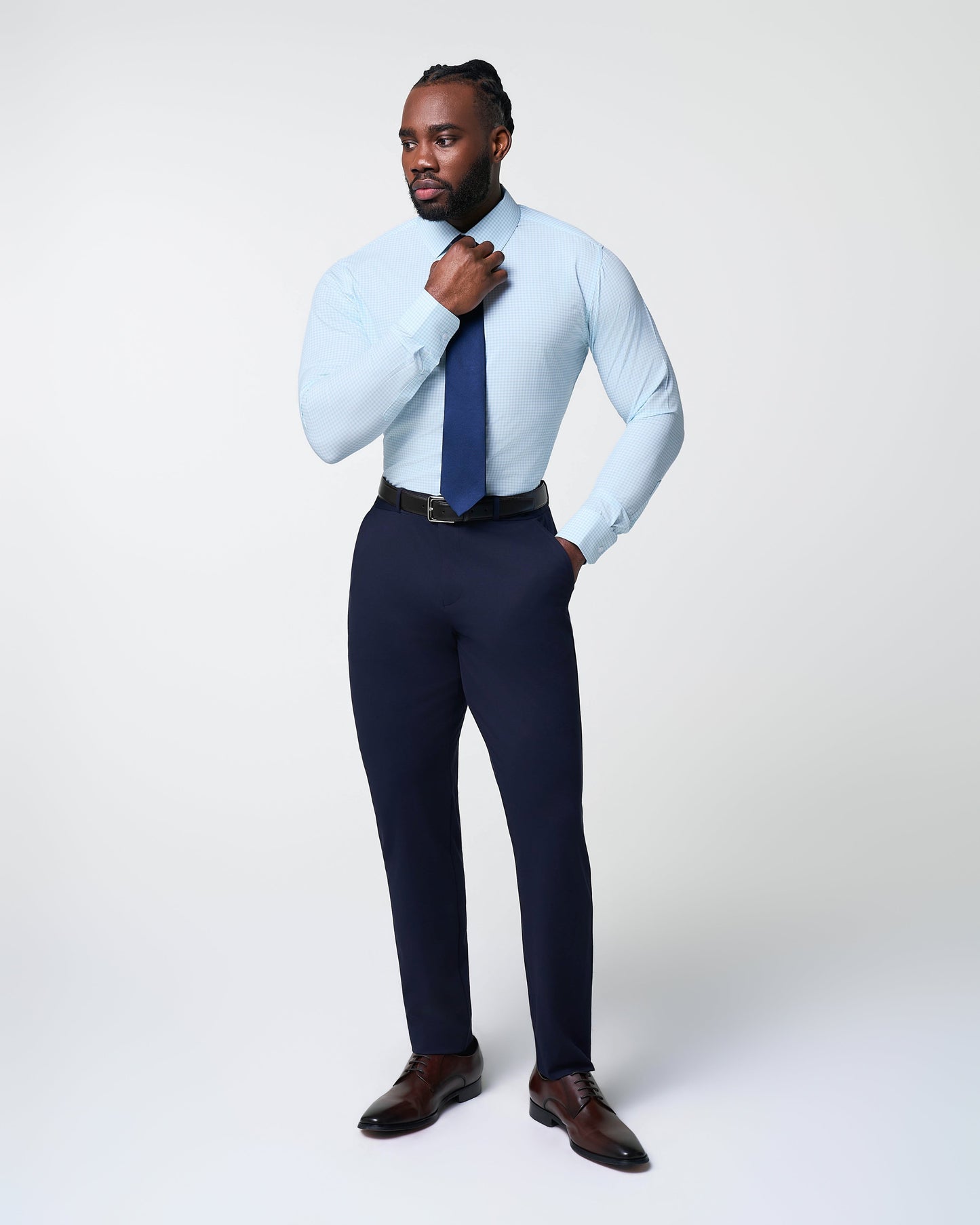 State & Liberty "The Nash" Baby Blue Gingham