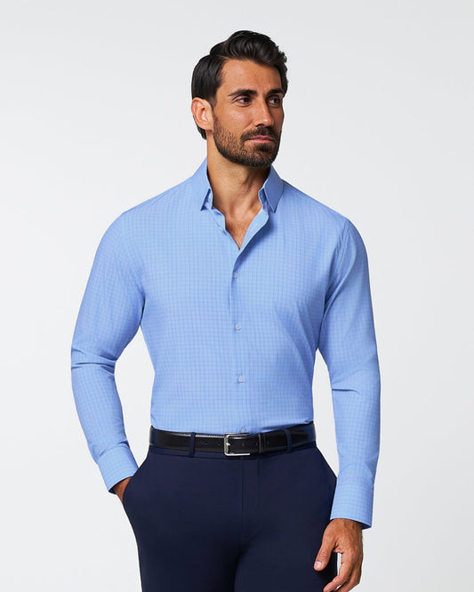 State & Liberty "The Reynolds" Powder Blue and Navy Windowpane