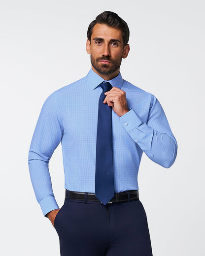 State & Liberty "The Reynolds" Powder Blue and Navy Windowpane